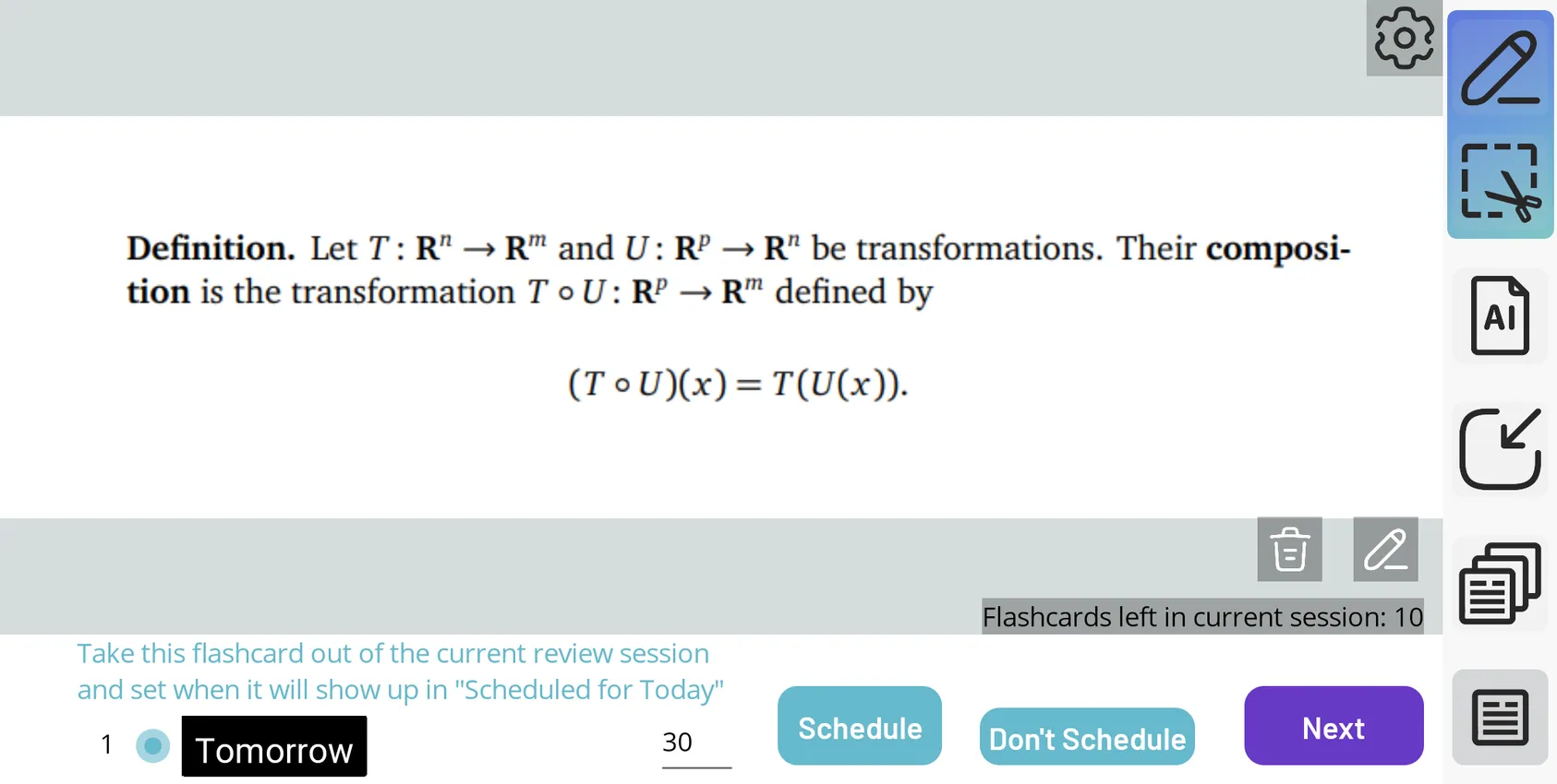 Review Flashcards Screenshot